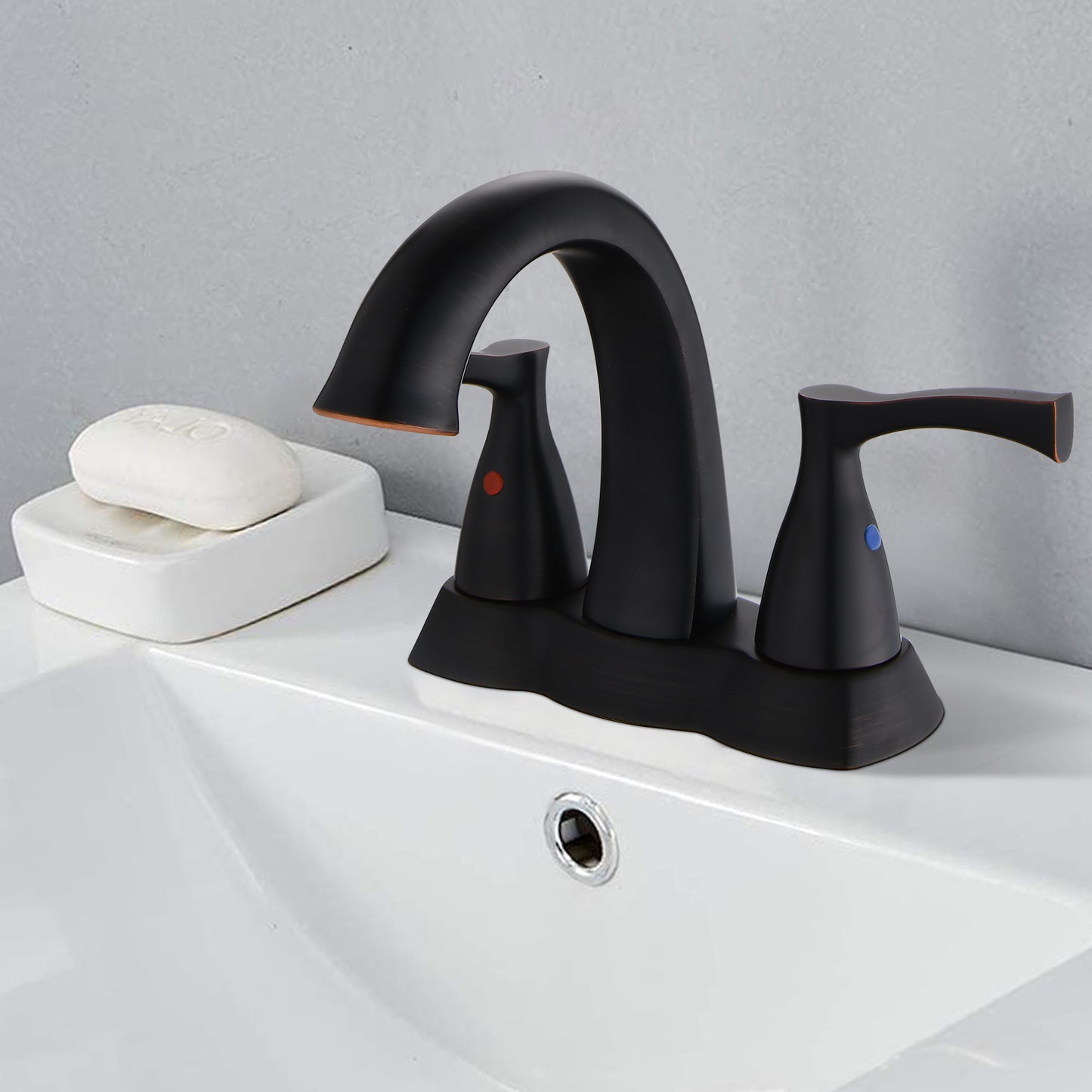 Classic Oil-Rubbed Bronze Bathroom Faucet with 2 Handles and Pop-Up Drain