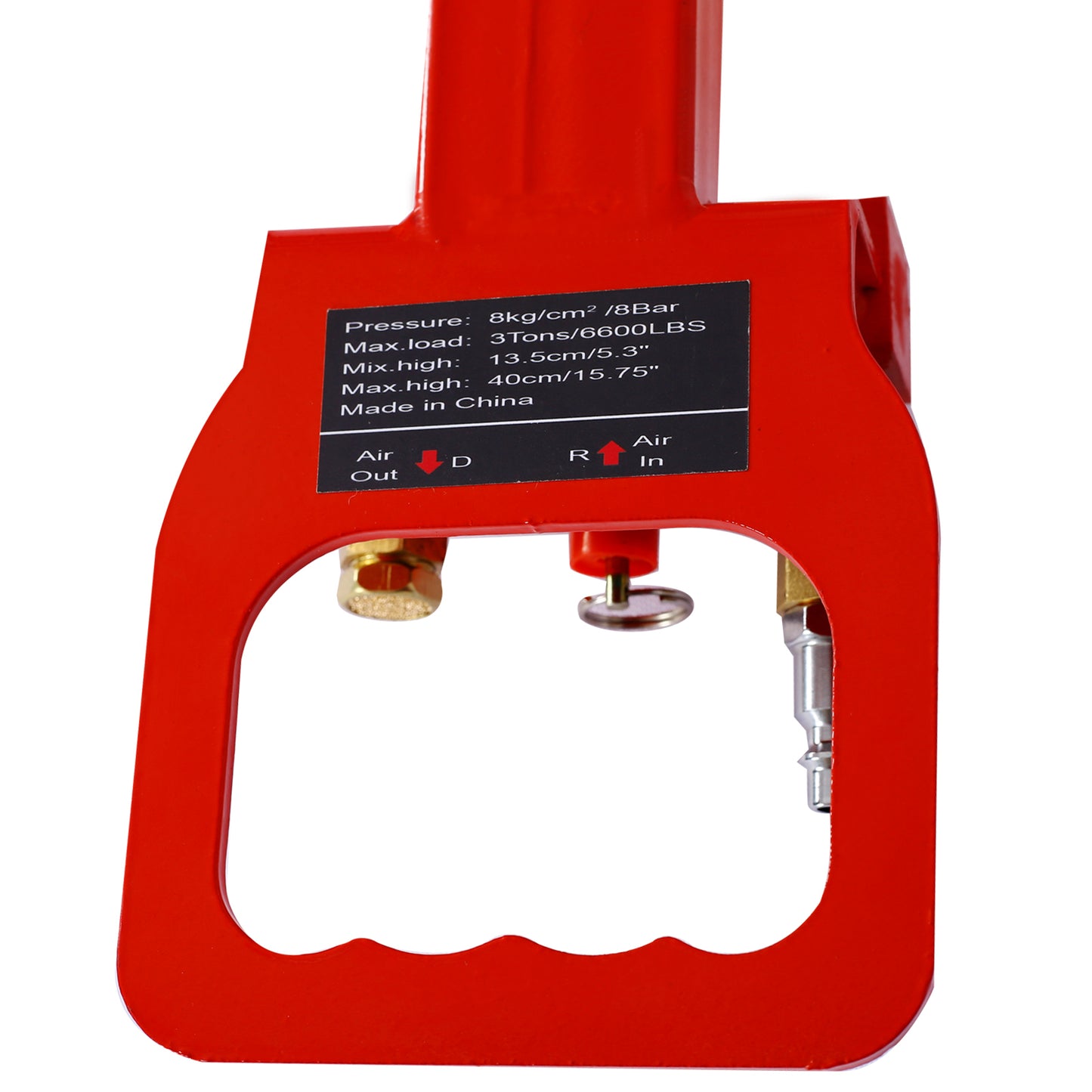 3T Triple Bag Air Jack ,Pneumatic Jack 3 bag ,lifting 16in capacity  6600lbs,easy-collapsing Terrain,Red color