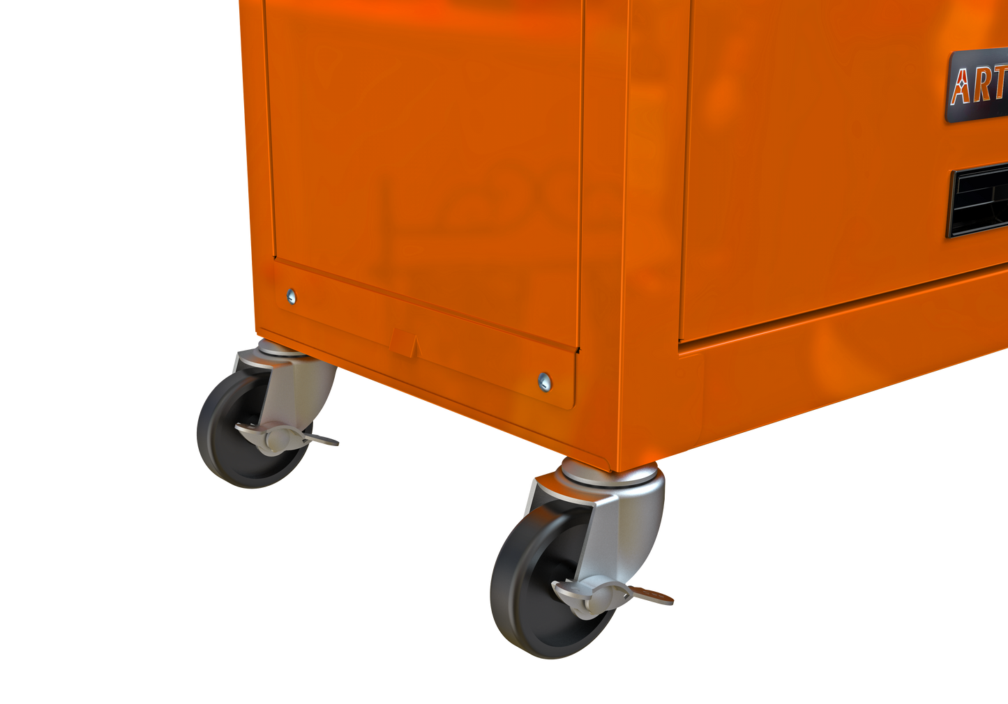 High Capacity Rolling Tool Chest with Wheels and Drawers, 8-Drawer Tool Storage Cabinet--ORANGE