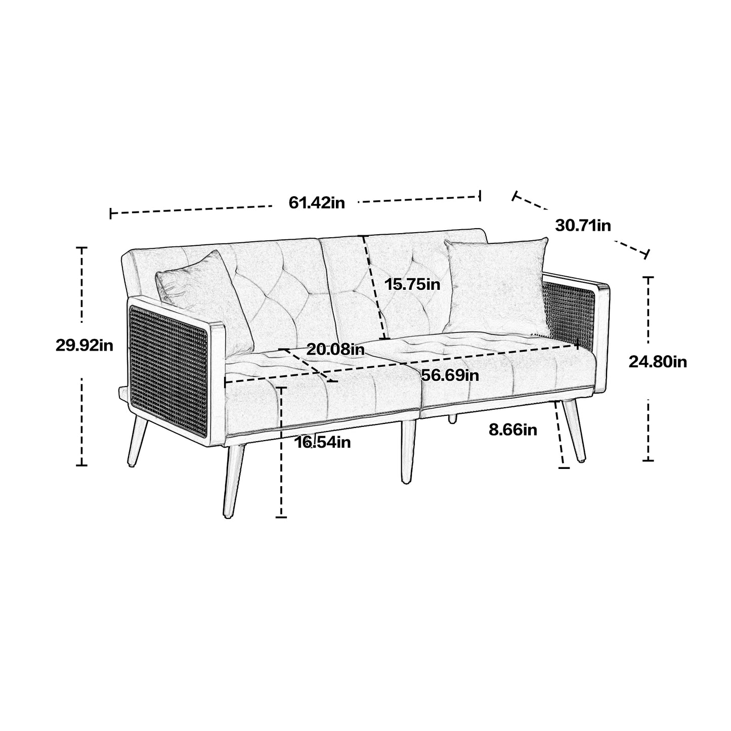 Velvet  Sofa , Accent sofa .loveseat sofa with metal  feet