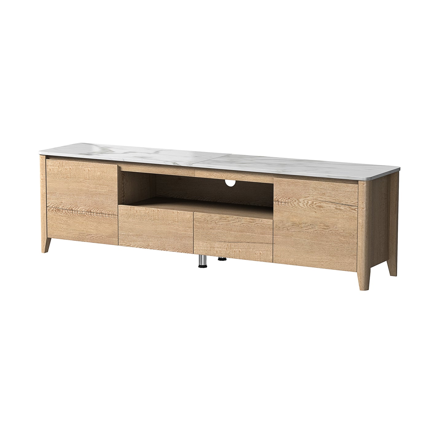 Modern LED TV Stand with Storage for Up to 80 TVs