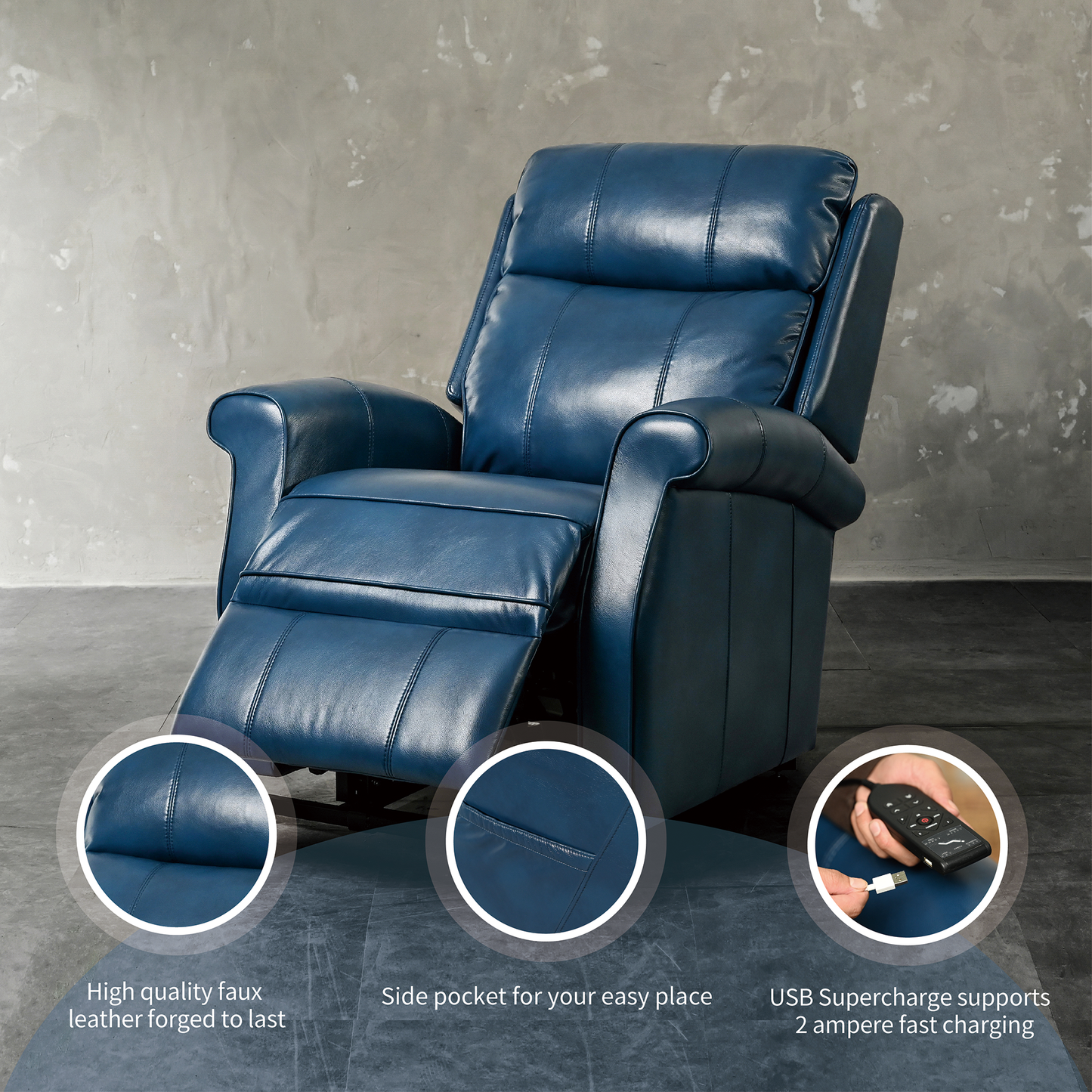 Electric Power Lift Chair Recliner for Seniors with Zero-Gravity Position