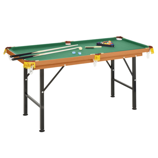 55" Portable Folding Billiards Table – Compact Pool Table for Family Fun