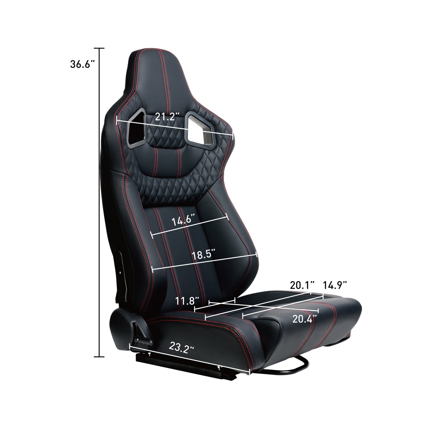 Race Car Seat - Black Vinyl Racing Seat