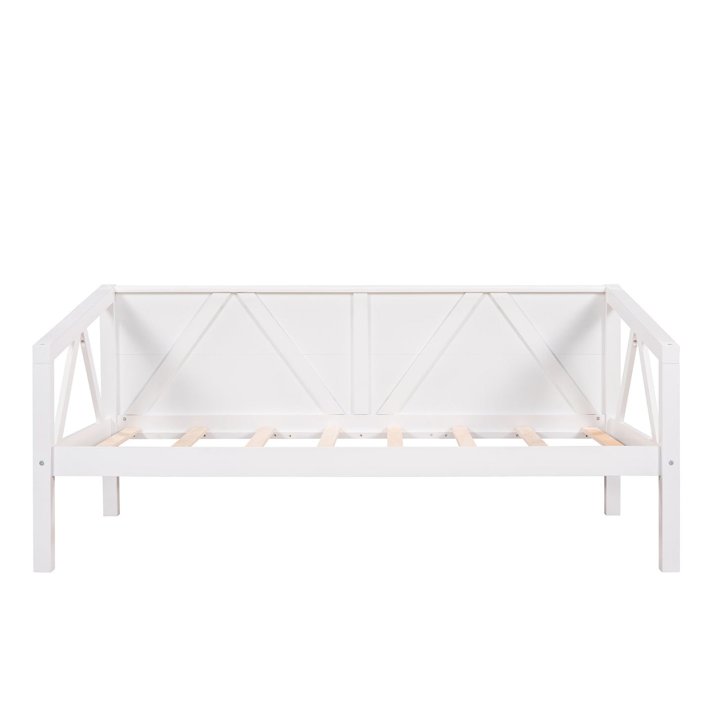 Twin size Daybed, Wood Slat Support, White