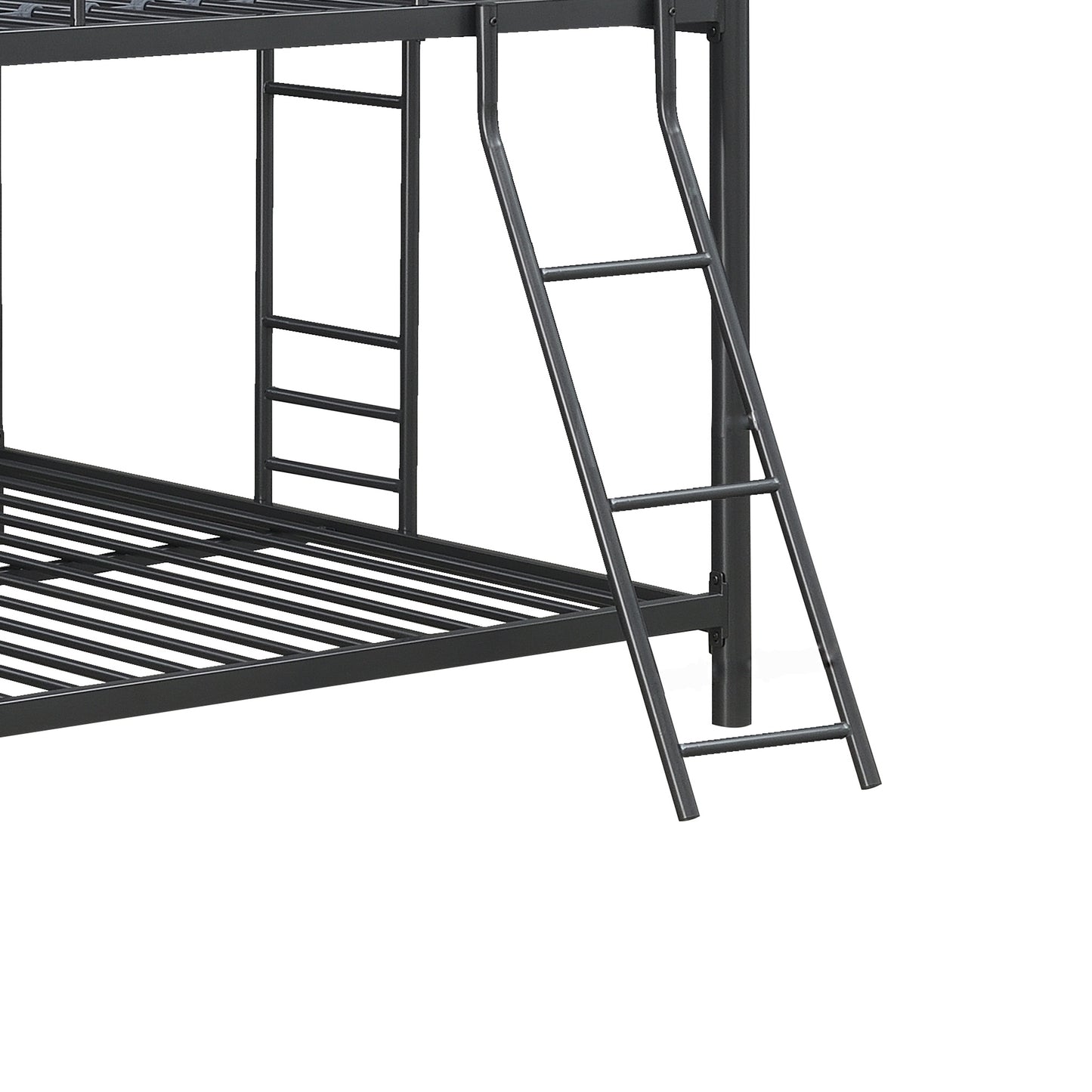 Trio Black Metal Triple Bunk Bed, FULL/FULL/FULL