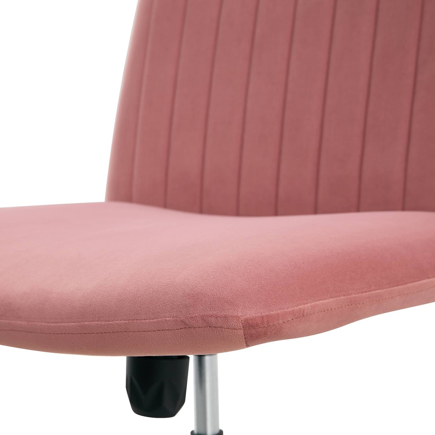 Pink Velvet Material. Home Computer Chair Office Chair Adjustable 360 °Swivel Cushion Chair With Black Foot Swivel Chair Makeup Chair Study Desk Chair. No WheelsW115167384