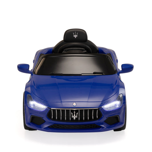 Maserati Ghibli-licensed 12V Kids Ride on Car with Remote Control, Music and Lights,Blue