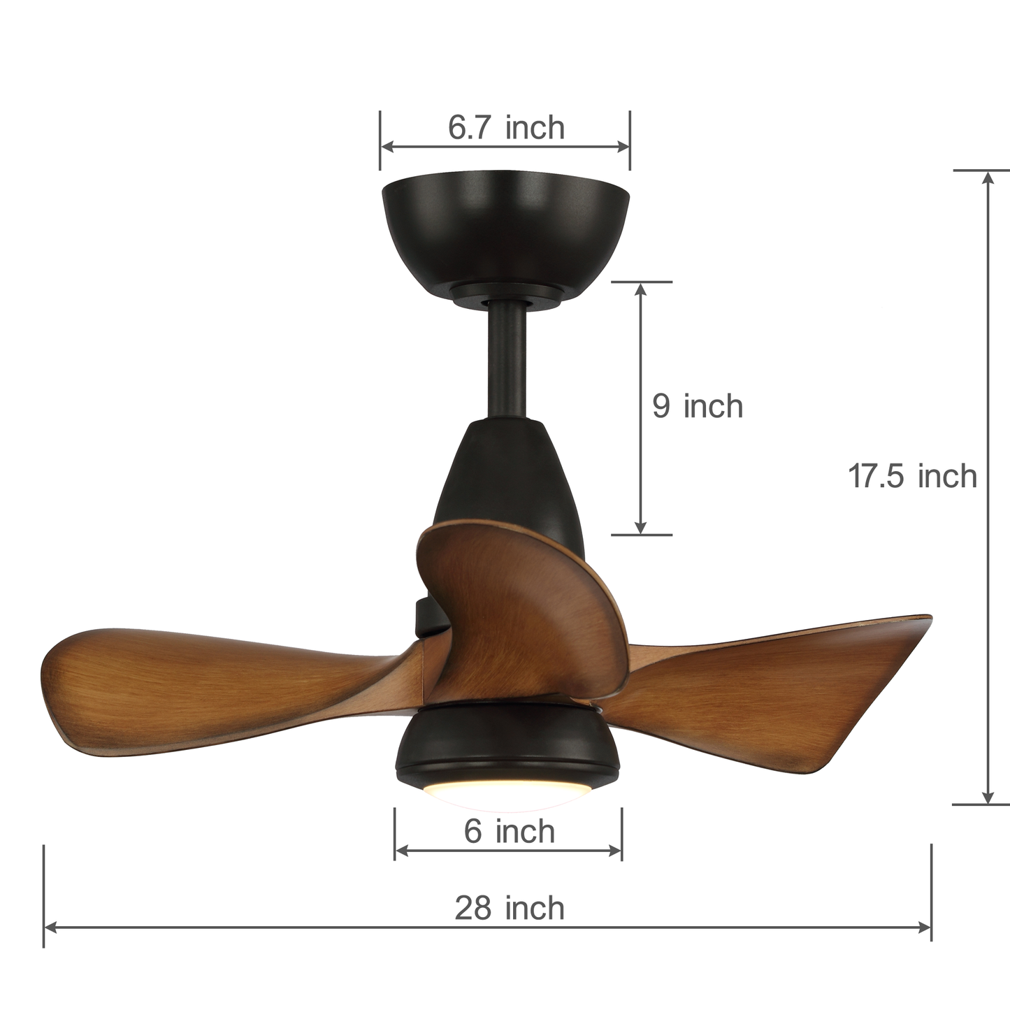 28 Inch Integrated LED Ceiling Fan