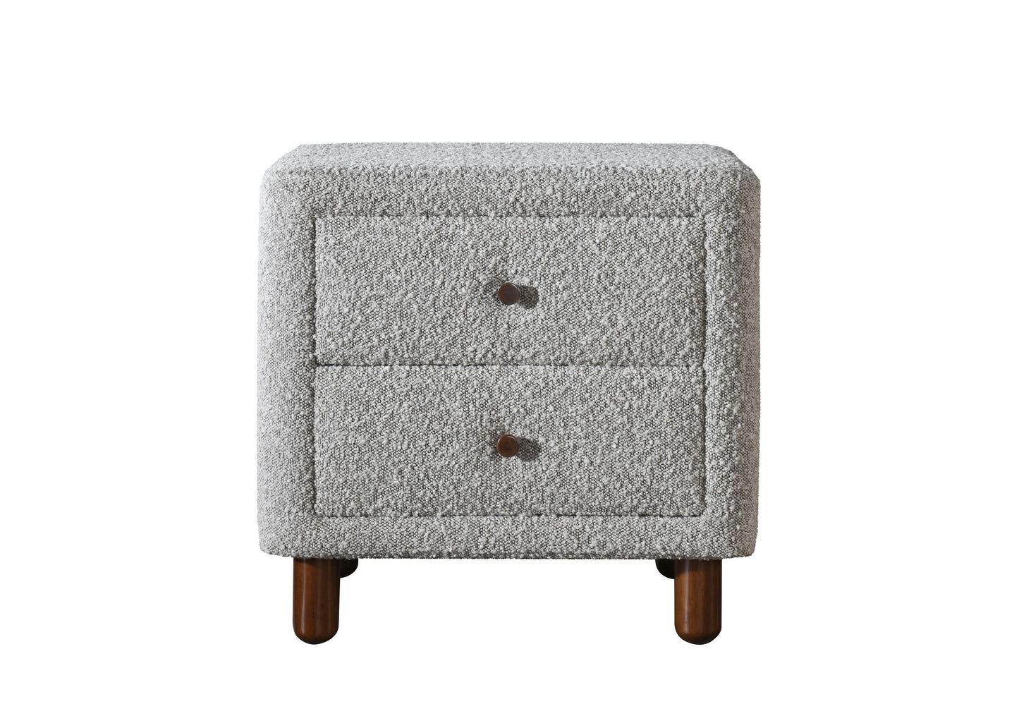 Cleo Nightstand, Gray Boucle BD02473