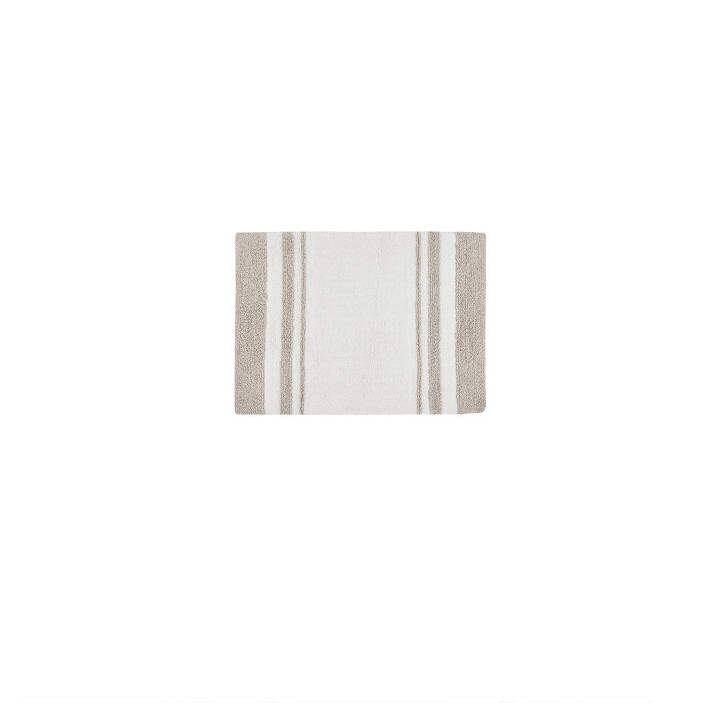 Reversible Striped Cotton Spa Bath Mat