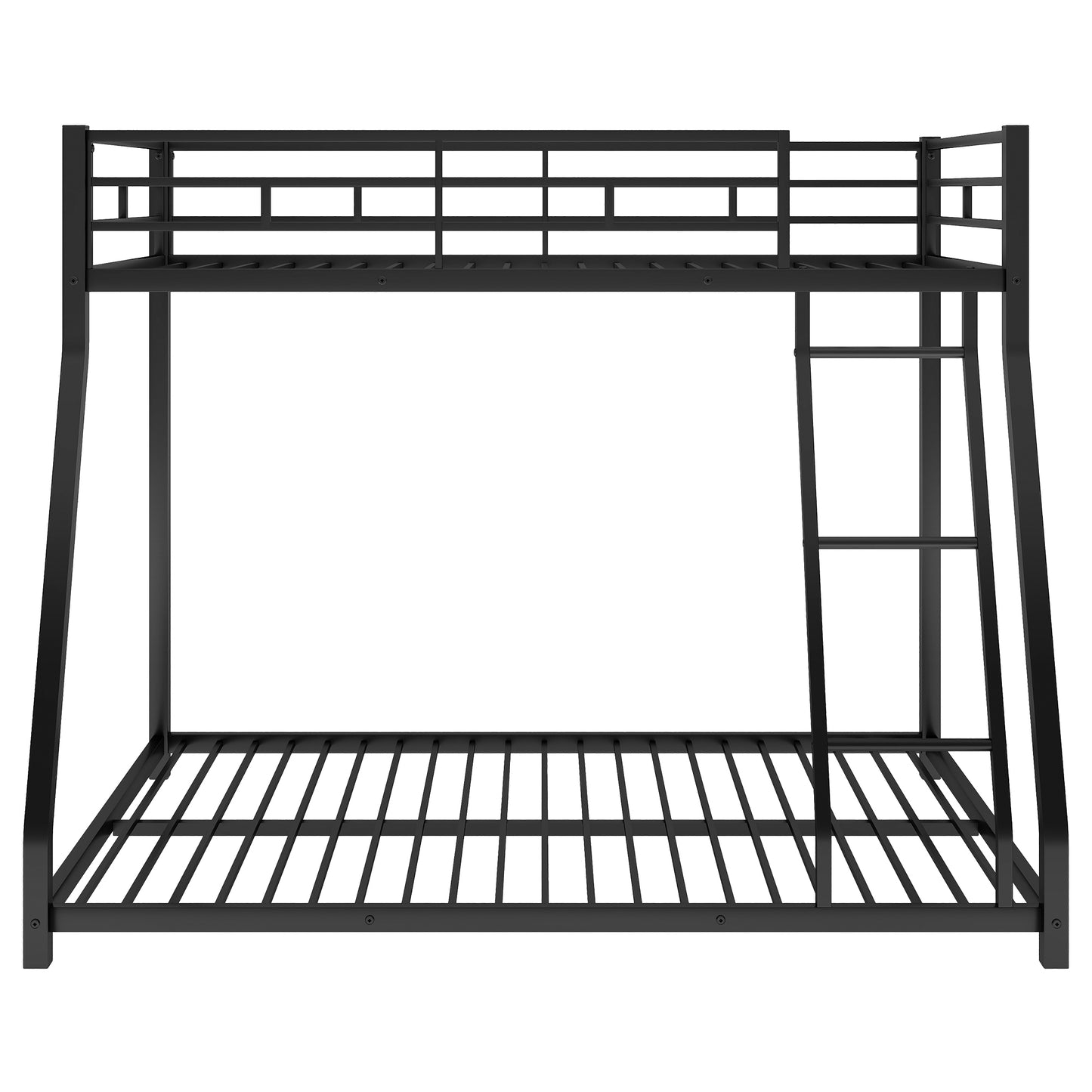 Metal Black Twin over Full Bunk Bed