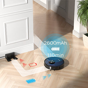 Effortless Cleaning Solution: Geek Smart L7 Robot Vacuum Cleaner and Mop, Smart Navigation, Wi-Fi Connectivity, Room Selection Feature, MAX 2700 PA Suction, Suitable for Pets and Spacious Homes