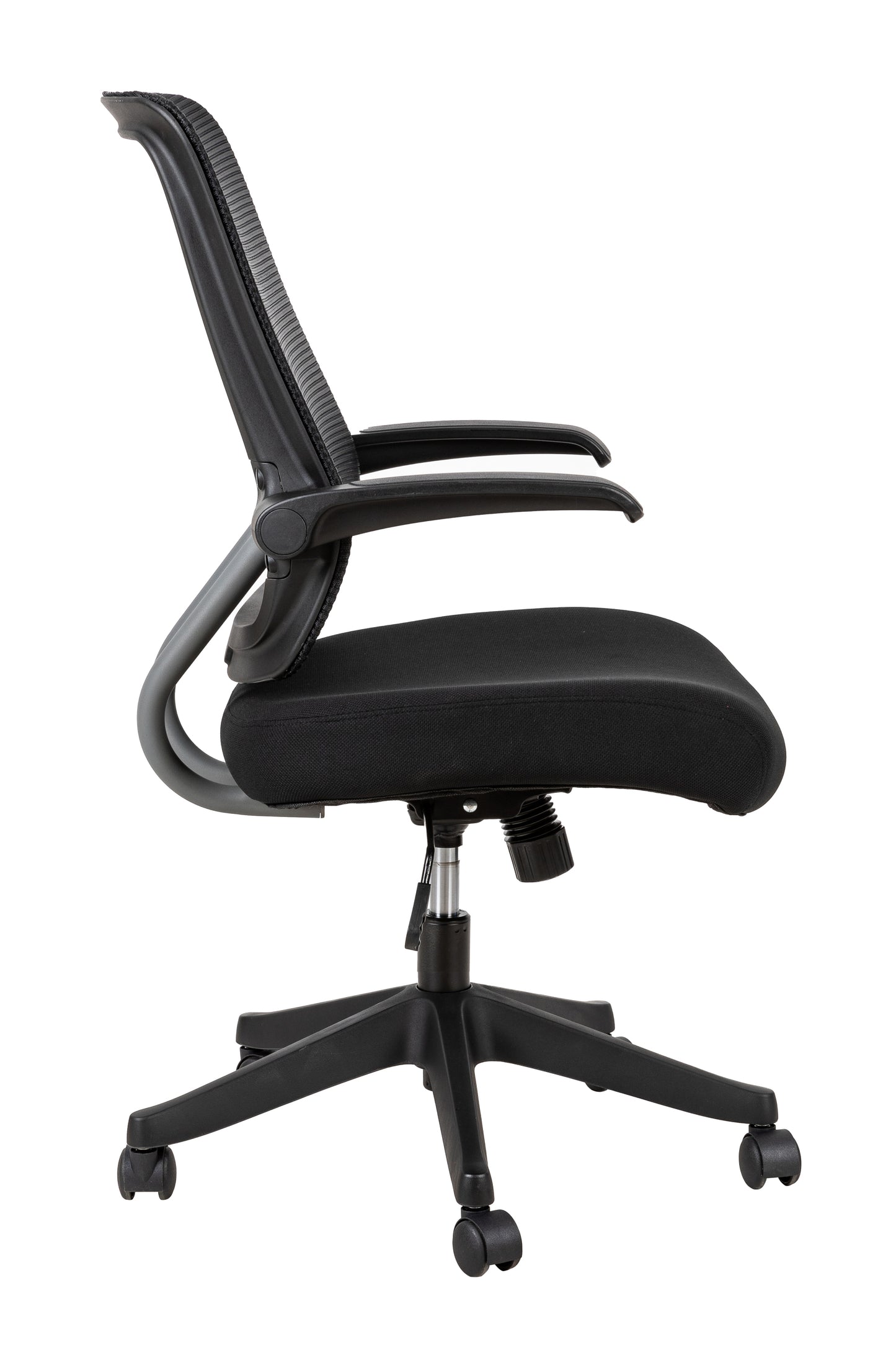 Mid task office chair with flip up arms, tilt angle max to 105 °,300LBS,Black