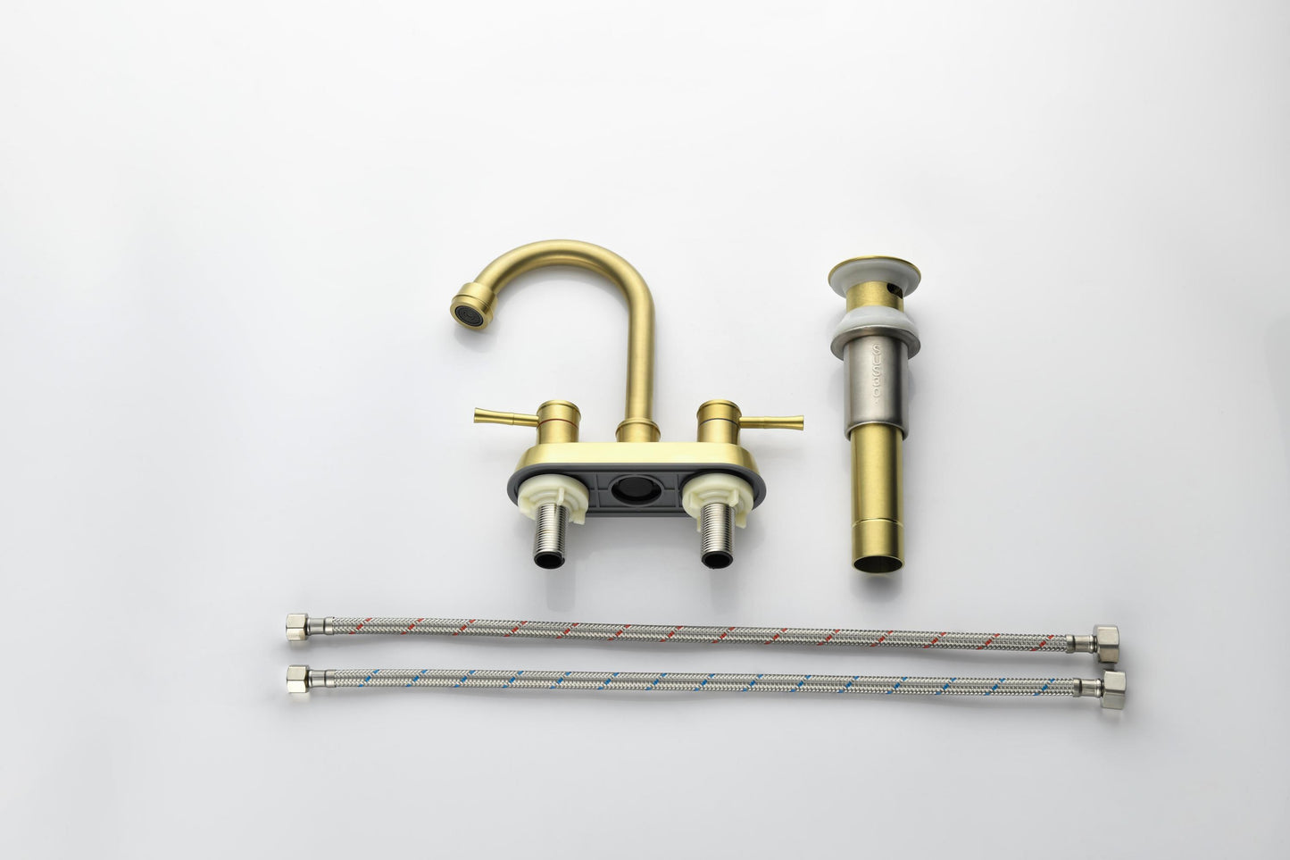 Gold Bathroom Faucet with Dual Handles