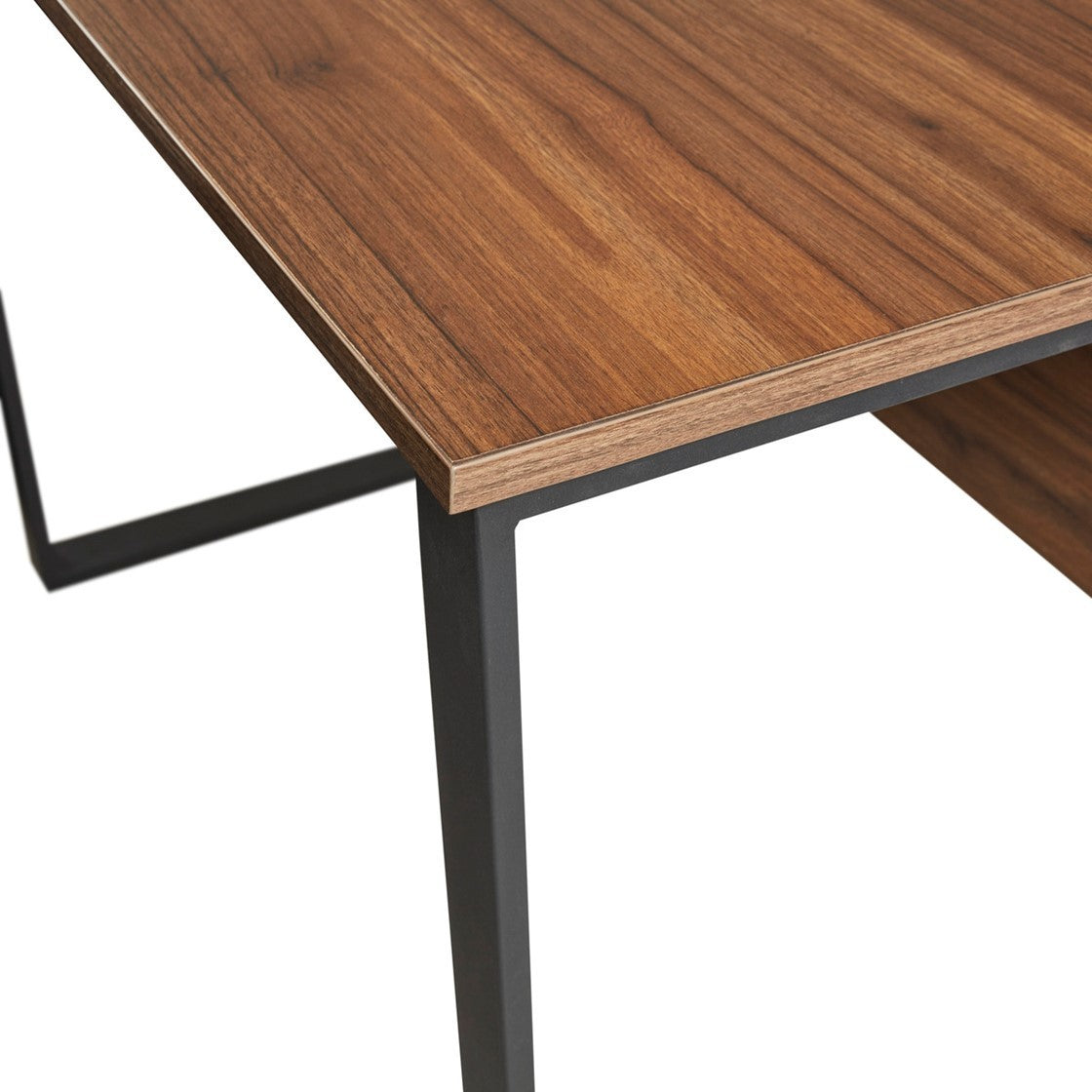 Upgrade your workspace with the Modern Industrial Carlyle Computer Desk