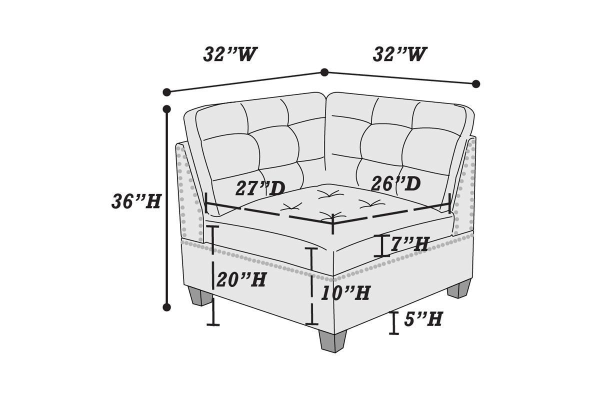 Elegant Black Coffee Modular Sectional Living Room Set with Tufted Nail heads