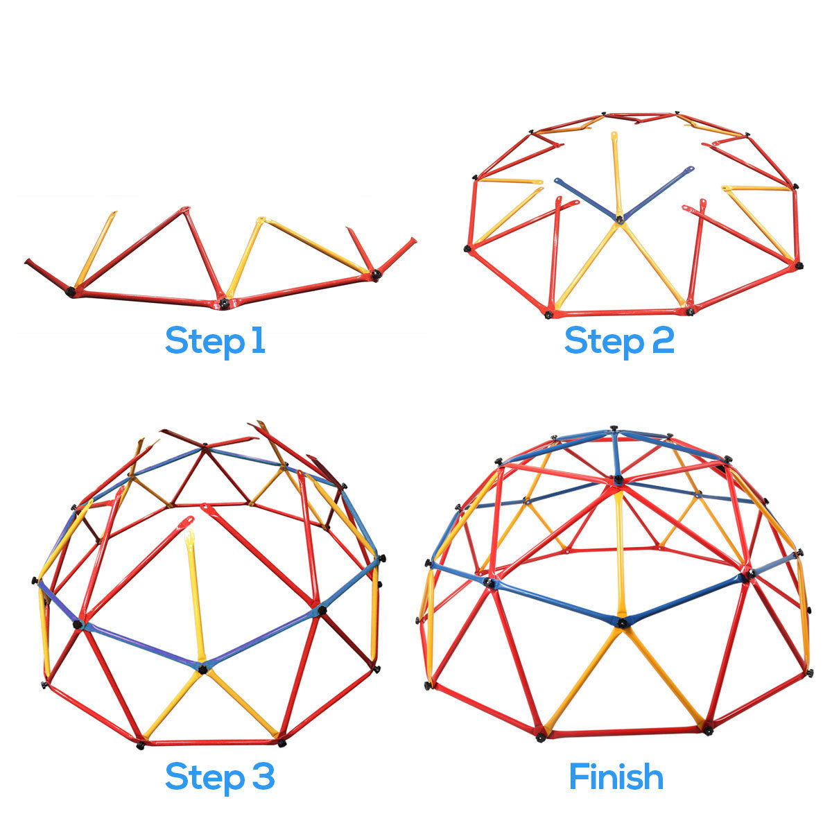 Kids' Outdoor Climbing Dome with Monkey Bars and Exercise Center