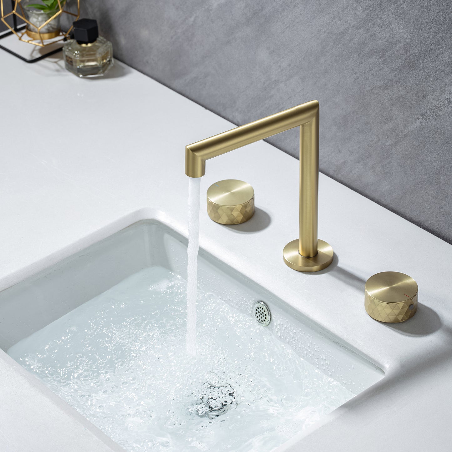 Elegant Brushed Gold Bathroom Tap