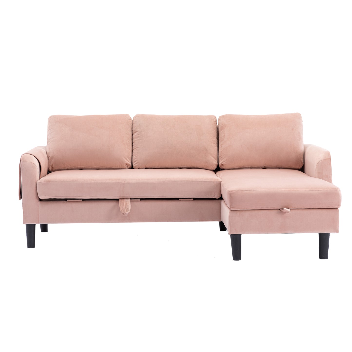 UNITED WE WIN Sectional Sofa Reversible Sectional Sleeper Sectional Sofa with Storage Chaise