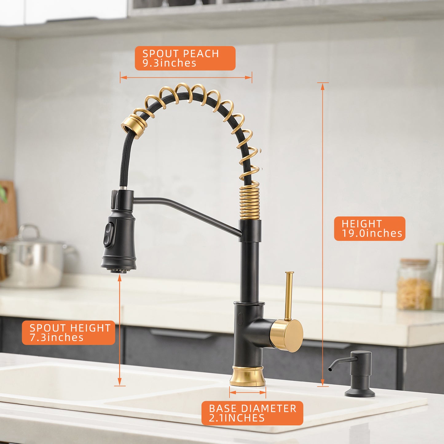 Touchless Kitchen Faucet,Hands Free Automatic Smart Kitchen Faucet