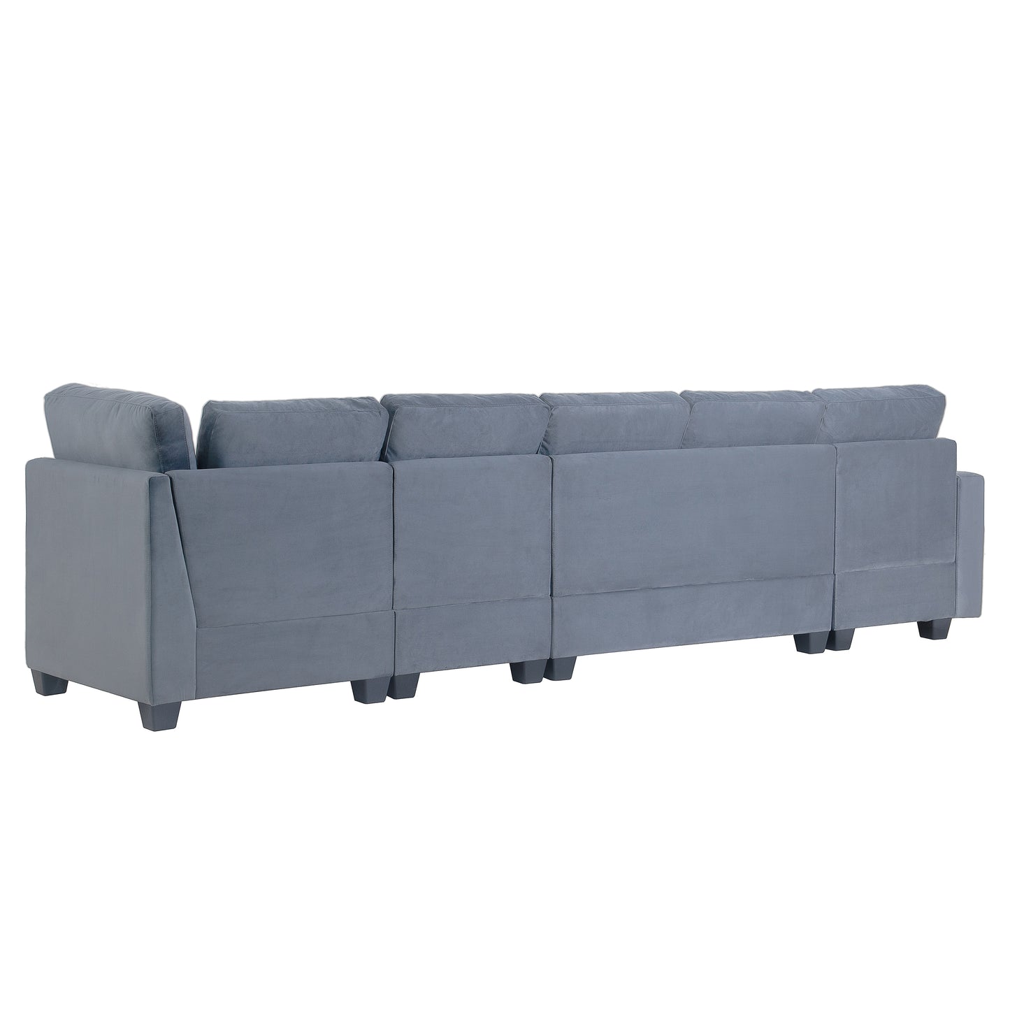 138*57 Modern L shape Sectional Sofa with Convertible Chaise Lounge