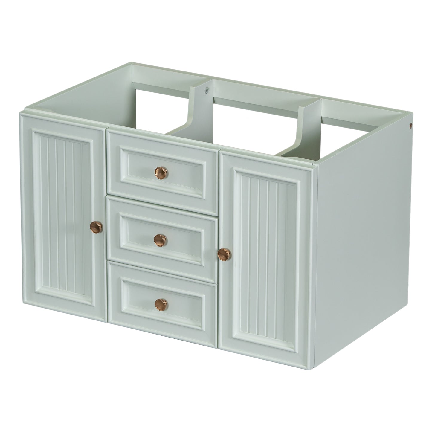 30" Wall Mounted Bathroom Vanity without Sink, Cabinet Base Only, Functional Drawer, Green