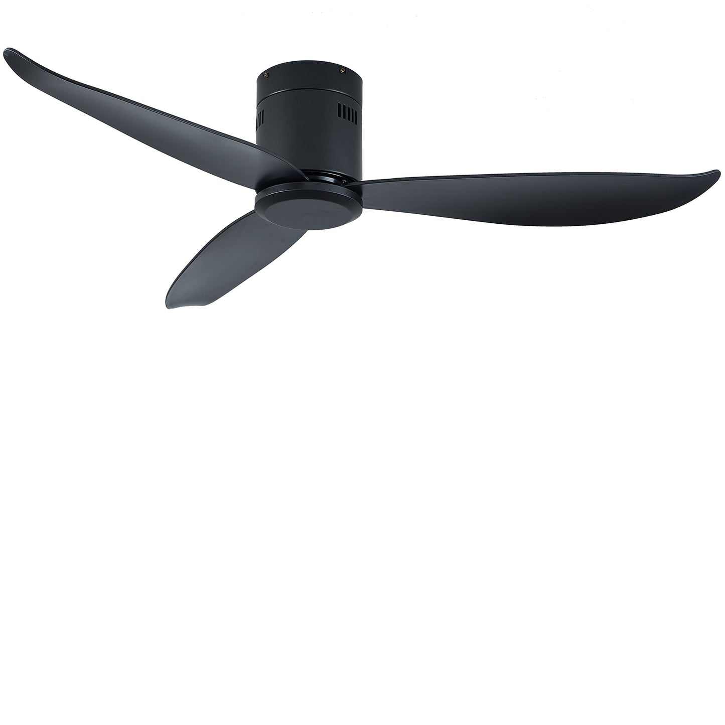 52 Black Flush Mount Ceiling Fan without Lights