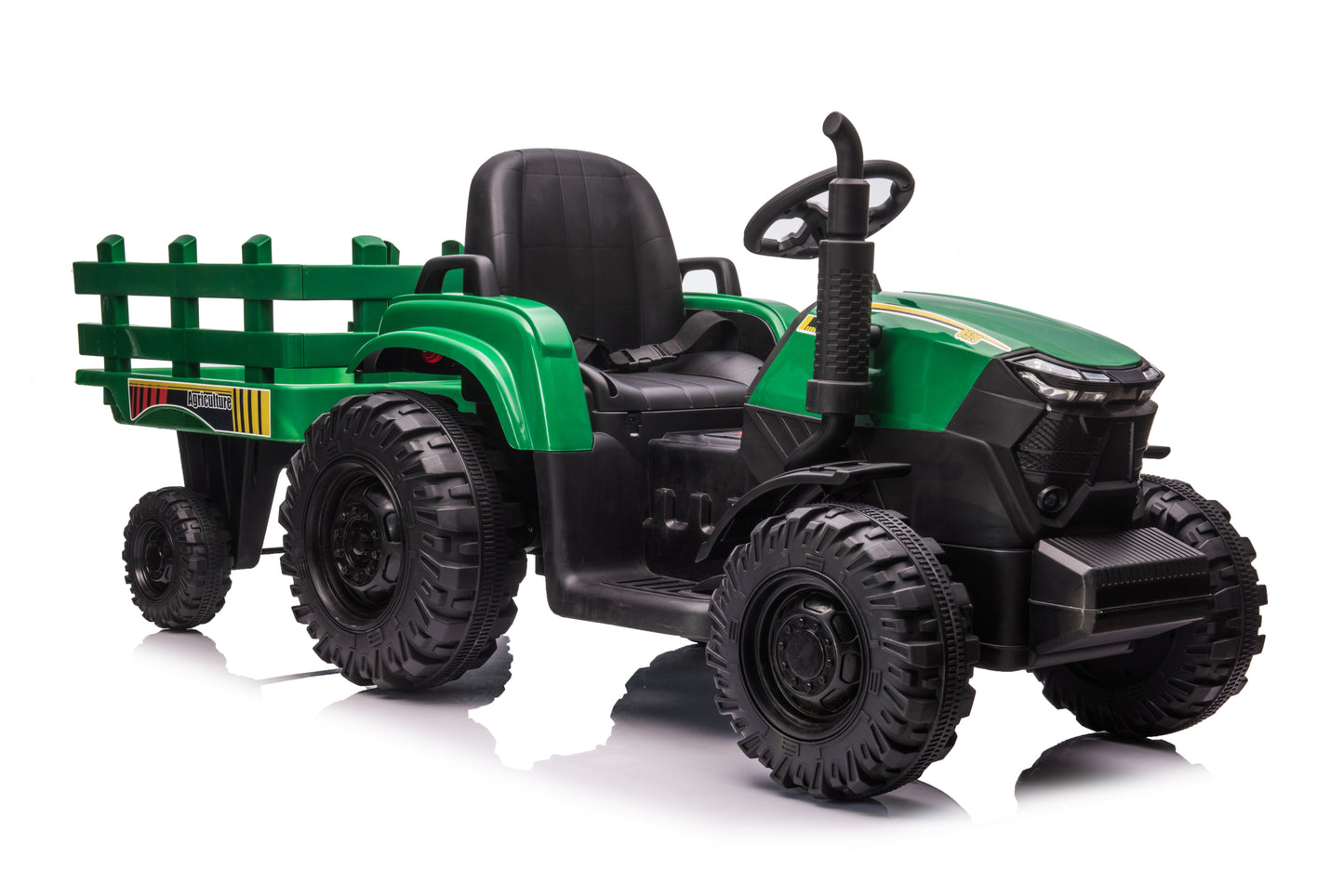 Electric 24V Tractor with Key Start, High and Low Speed, USB, MP3, and Realistic Sound