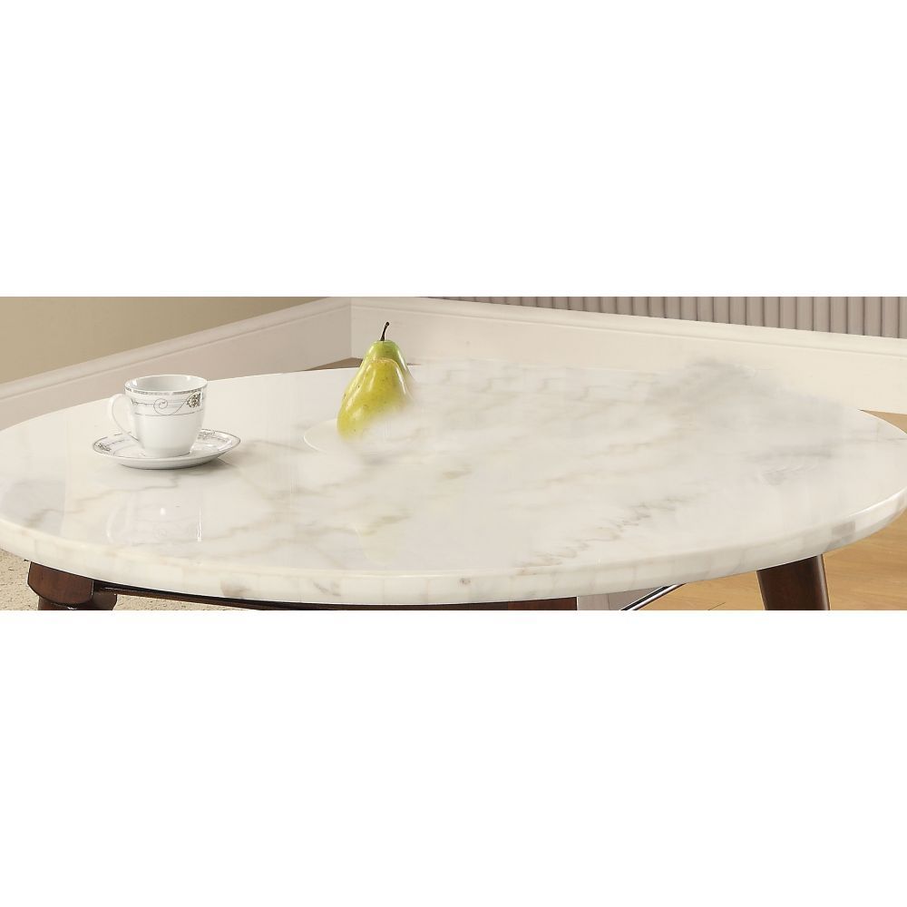 Elegant Marble and Walnut Coffee Table - Gasha 82890