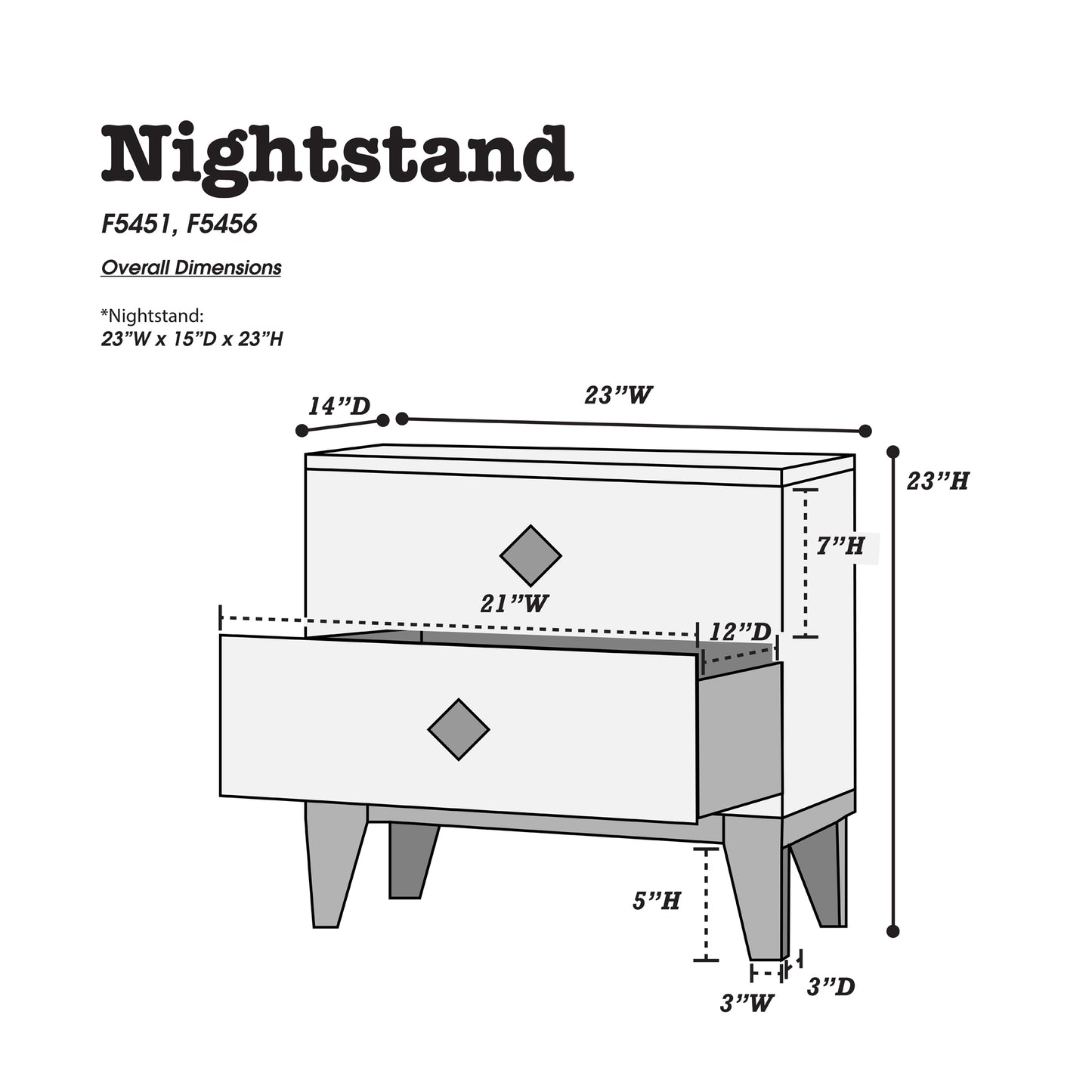 NIGHTSTAND in Cream Oak (Rustic Accents)