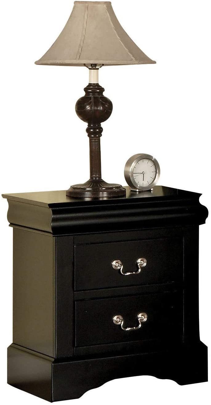 Louis Philippe III Nightstand in Black 19503