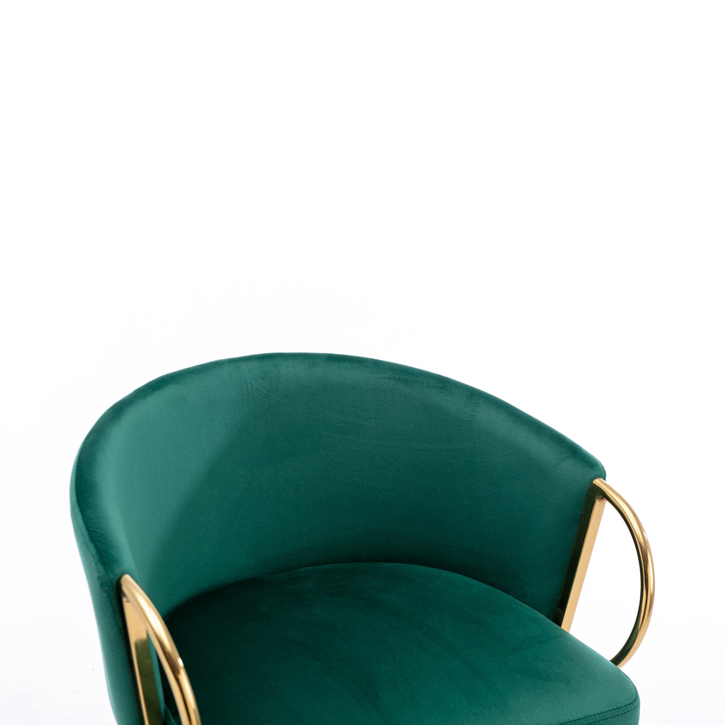 26 Inch Set of 2 Bar Stools,with Chrome Footrest and Base Velvet + Golden Leg Simple Bar Stool,GREEN