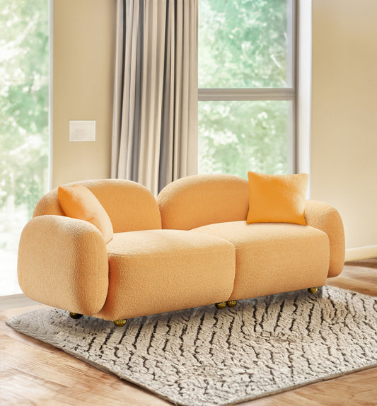 Velvet Upholstered Sofa - Luxurious Plush Couch for Ultimate Comfort and Style