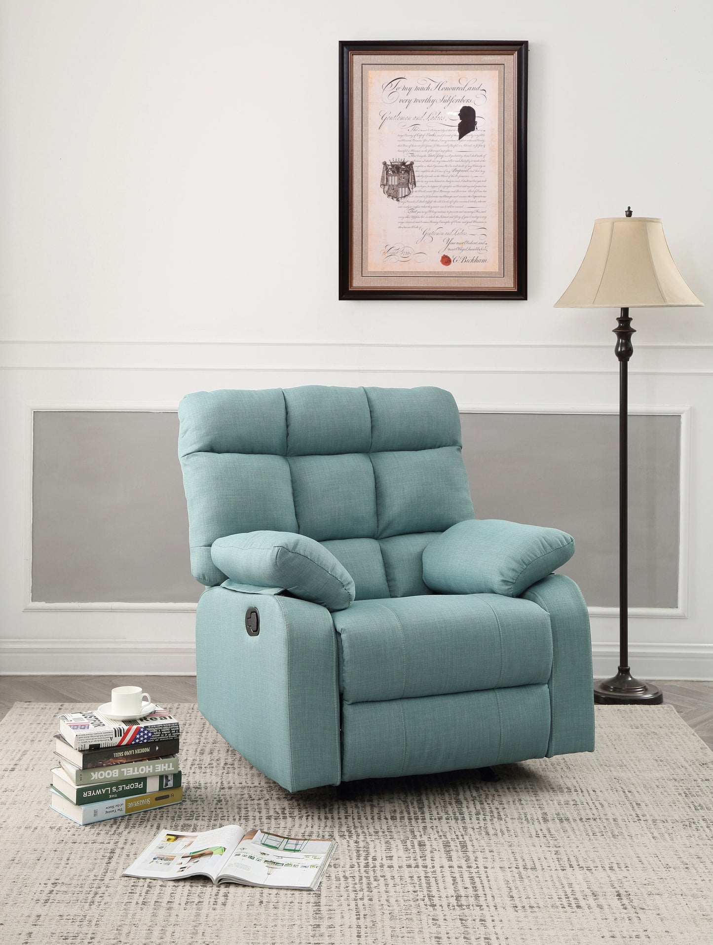 Cindy Teal Rocker Recliner