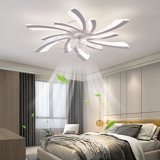 31-Inch Modern Ceiling Fan with Dimmable LED Lights and Remote Control
