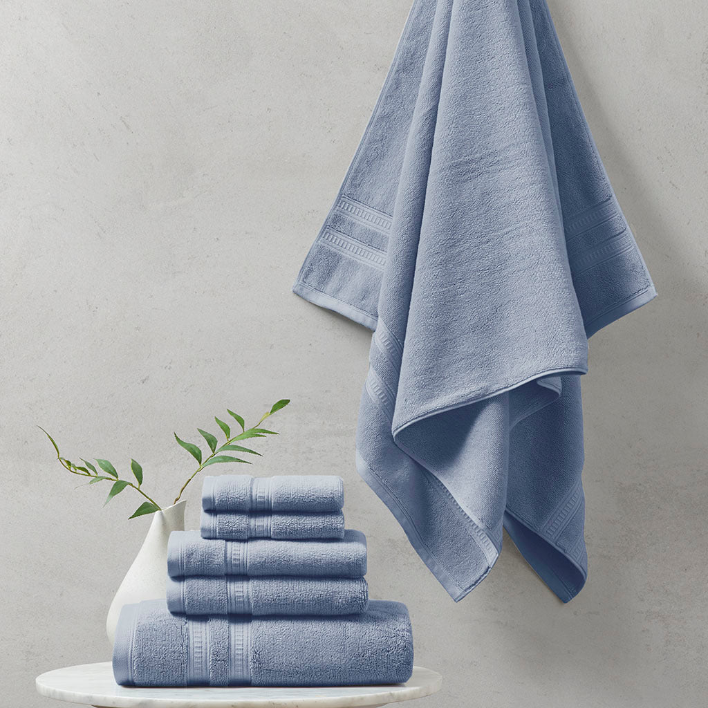 Plush 100% Cotton Towel Set with Antimicrobial Protection