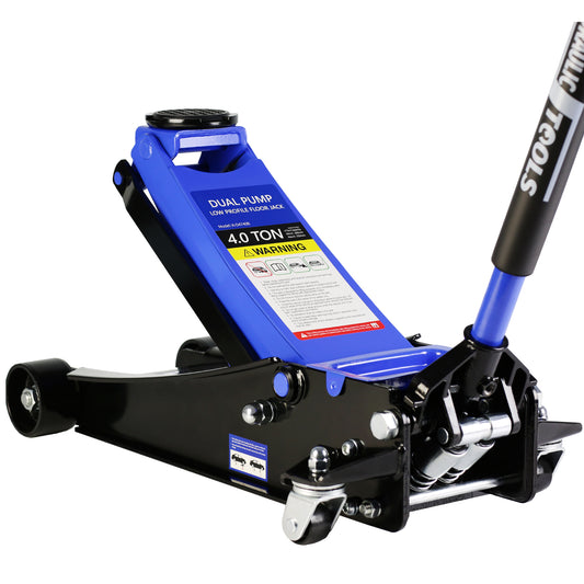 4-Ton Low Profile Racing Floor Jack with Dual Piston Quick Lift Pump