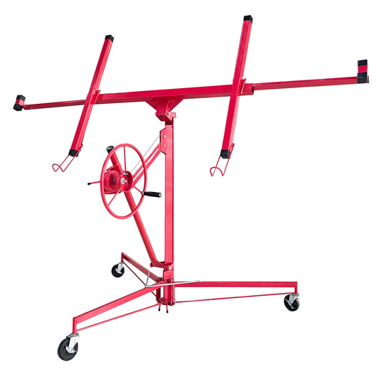 Drywall Panel Lifter Drywall Panel hoist Jack Lifter Jack Rolling Caster Panel Hoist 11ft red