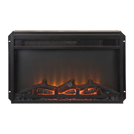 Standing Electric Fireplace Heater with Remote Control and Adjustable Temperature, Black