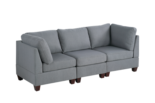 Versatile Gray 3-Piece Modular Seating Set