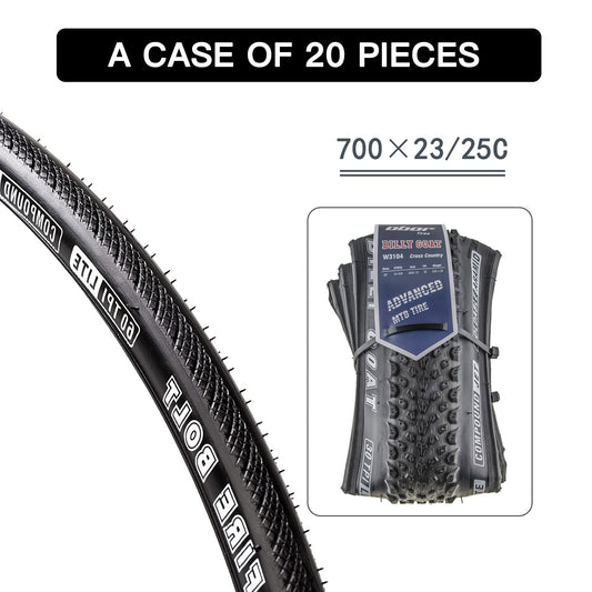 Elecony 20 PACK 700x25c Foldable 60 TPI Road Bike Tire City Commuter Tires with Nylon Protection for Cycle Road Touring Bike Bicycle Replacement Tire