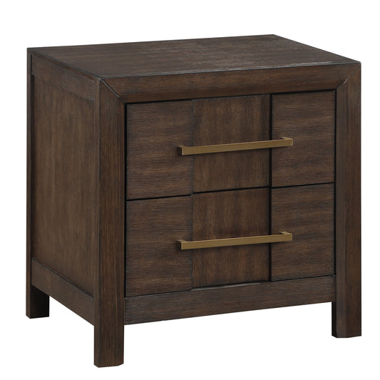 Kenzo Modern Style Nightstand Made with Wood in Walnut