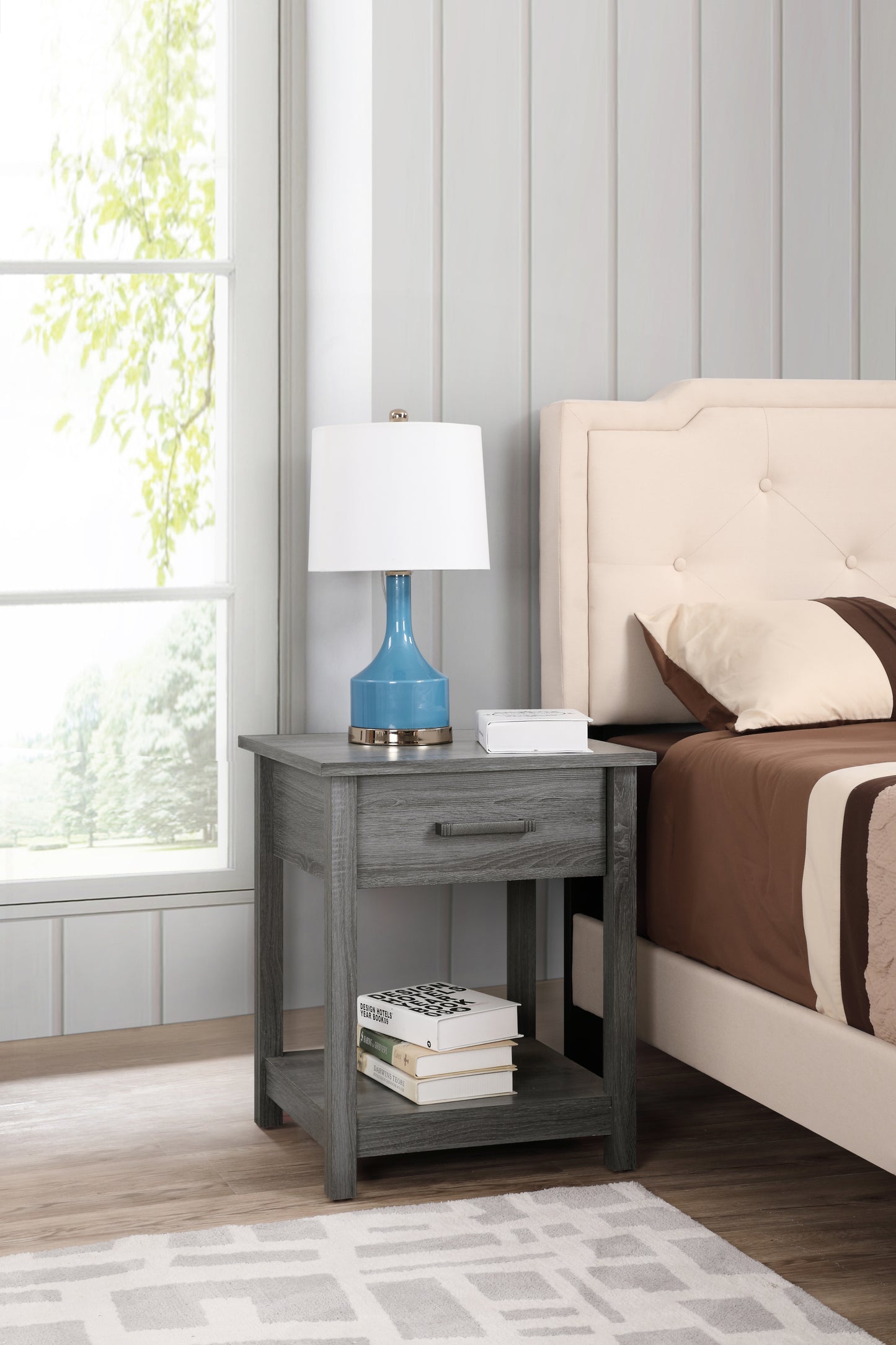 Salem G056-N Nightstand , Gray