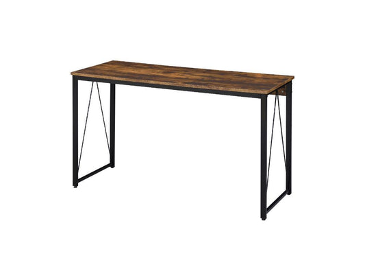 Rustic Industrial Style Writing Desk with Weathered Oak & Black Finish 92605