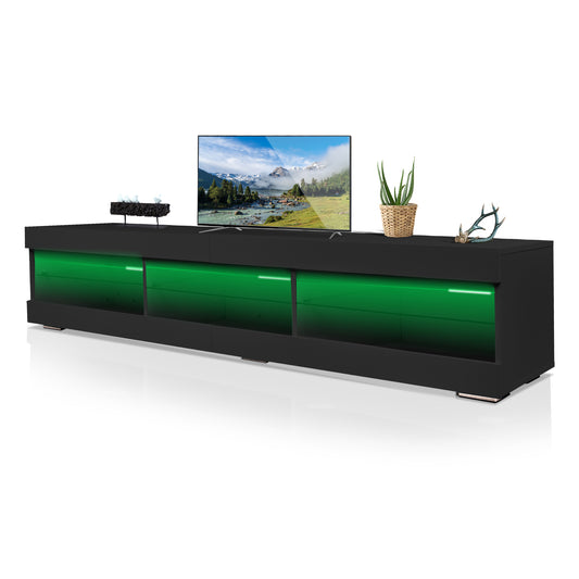 Sleek LED TV Stand with Versatile Storage Options