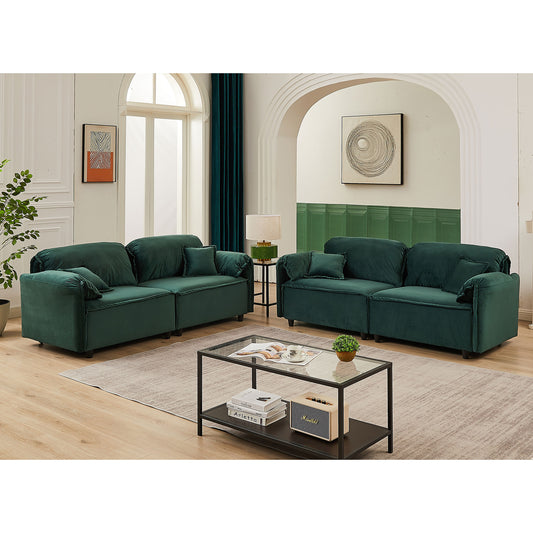 Luxury Modern Style Living Room Upholstery Sofa, velvet