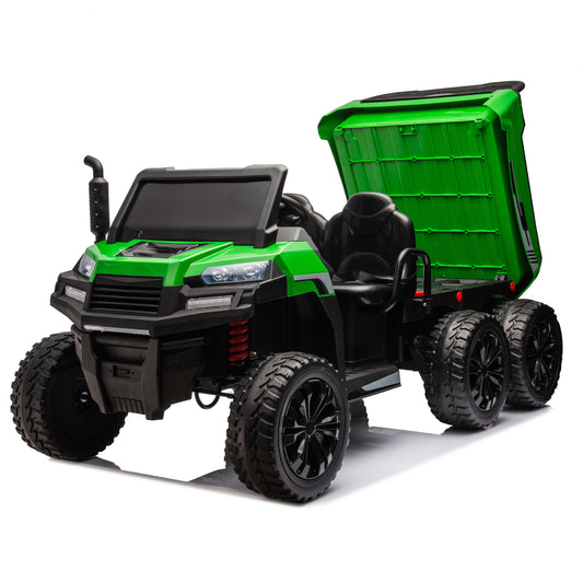 24V 2-Seater UTV-XXL Ride On Truck with Dump Bed for Kids, Remote Control, Off-Roading Adventure Vehicle