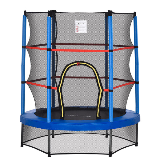 5-Foot Springless Kids Trampoline with Safety Enclosure - Blue