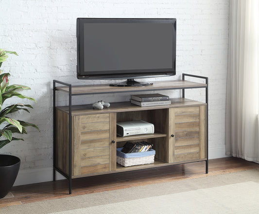 Baina TV Stand with Rustic Oak & Black Finish LV00743